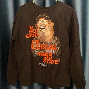 Men's Black Graphic Crewneck Sweater — Duck Dynasty